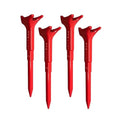 Fire Away 4-Prong Unbreakable Nylon Golf Tees 3-1/4 Inch - Red, Pack of 4