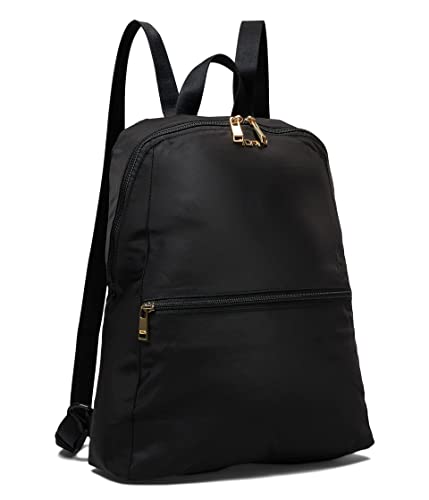 Foldable Travel Backpack - Lightweight, Black/Gold Hardware, One Size
