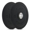 PRO 15lb Pair Rubber Olympic Bumper Plates for Weightlifting - Multiple Colors