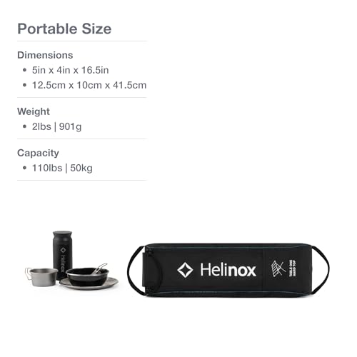 Helinox Table One Hard Top Camping Table - Black, 23x15 Inches, Regular