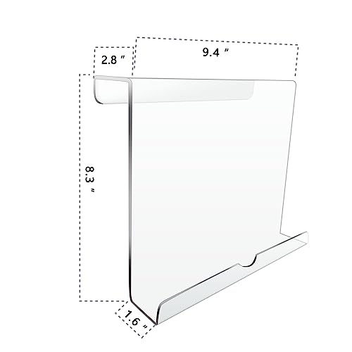Clear Treadmill Tablet Holder for Exercise Equipment - Acrylic Stand for Books & Devices (8.5x9.5x2.8 Inches) - Variation: Clear