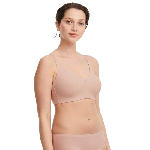Chantelle Comfort Chic Wireless Bra 32E Rose Full Coverage Back Smoothing