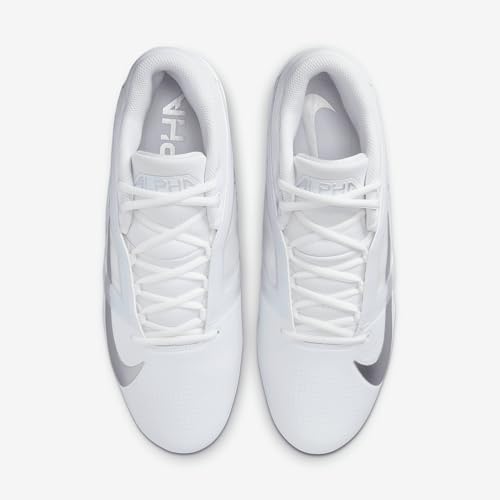 Nike Alpha Menace 4 Pro NRG Football Cleats White/Metallic Silver 8