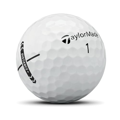 TaylorMade 2025 Distance Plus Golf Balls - White, 2-Piece, Medium Flight