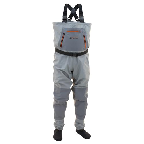 Frog Toggs Hellbender Waterproof Chest Waders - Stockingfoot, Slate Gray, Large