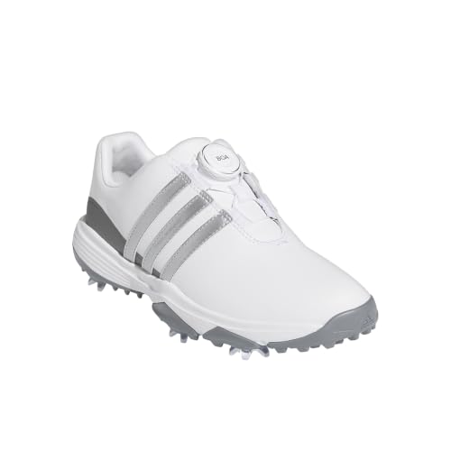 Kids adidas Tour360 24 Boa Golf Shoes 6.5 Big Kid White/Silver Metallic/Iron Metallic