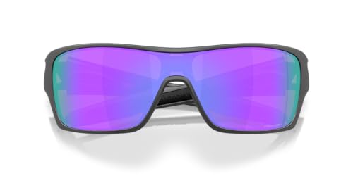 Oakley Turbine Rotor Matte Steel Sunglasses with Prizm Violet Polarized Lenses 32mm