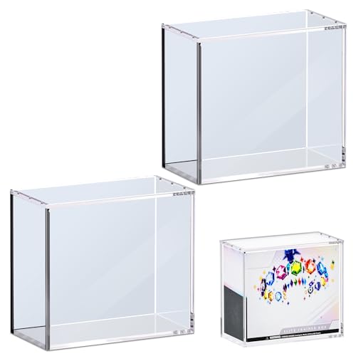 2 Pack ETB Acrylic Display Cases - Ultra Clear 5mm Protective Cover for Elite Trainer Box (Variation: 2 PCS / Elite Trainer Box Case)