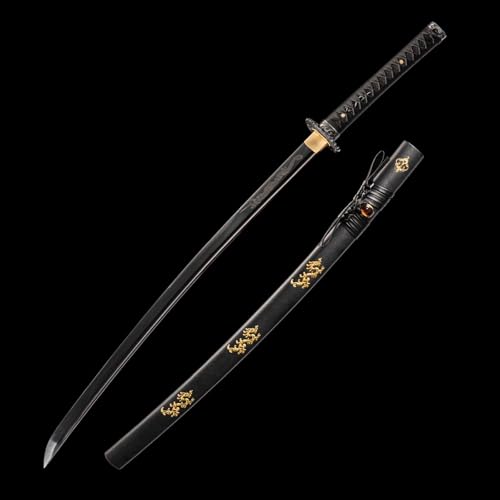 Anatak Black Dragon Handmade Japanese Katana Sword 1060 High Carbon Steel 40.5 Inch