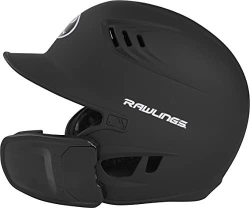 Rawlings R16 Velo Reversible Baseball Batting Helmet - Matte Black, Senior (6 7/8" - 7 5/8")