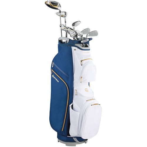 TaylorMade Kalea Gold Womens Complete Golf Set - Right Hand, Cart Bag