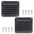 Marine Vent 5-1/2 Inch Louvered Plastic Through Vent for Boat and Caravan, Black