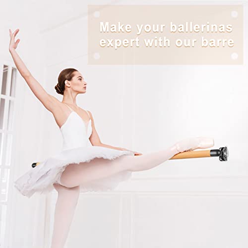 Kipika 3 FT Wall Mounted Ballet Barre - Adjustable Solid Wood Dance Equipment