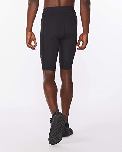 2XU Men’s Light Speed Compression Shorts Medium Black Reflective Running & Recovery