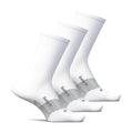 Feetures Elite Light Cushion Mini Crew Socks - Medium White 3 Pairs