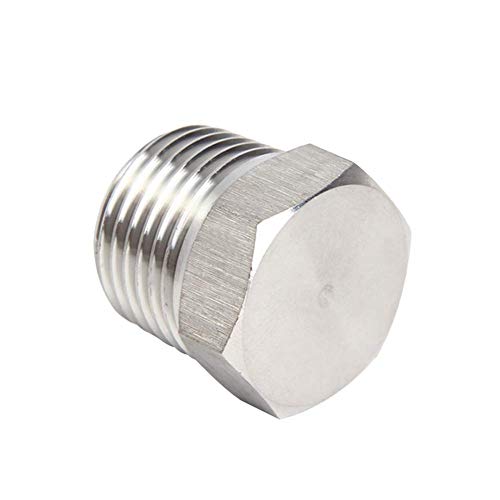 Joywayus 1/2-Inch NPT Male Stainless Steel Pipe Plug - 3 Pack