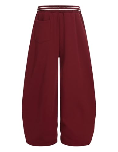 Aelfric Eden X-Small Red Baggy Cargo Sweatpants Men Women Loose Fit Streetwear