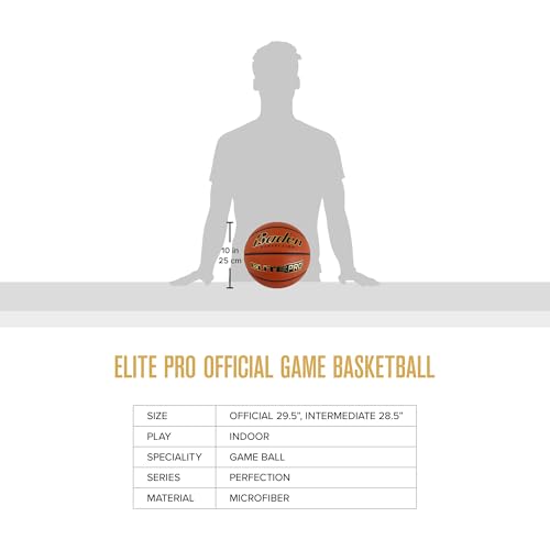 Indoor Basketball - Size 7 (29.5 Inch) Elite Pro Composite Leather Ball