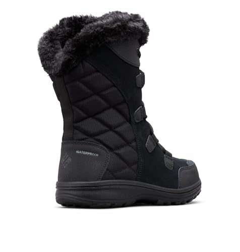 Columbia Women's Ice Maiden II Snow Boots Black/Columbia Grey 6 - Waterproof Winter Footwear