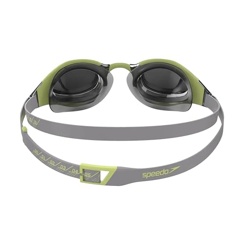Speedo Fastskin Hyper Elite Mirror Swimming Goggles Unisex Adults - Black/Rust Gray/Chrome, One Size