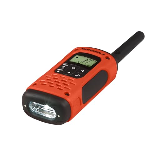 Motorola Solutions T605_H2O Waterproof Walkie Talkie Two-Way Radio 2 Pack, 22 Channels, 35 Mile Range, Orange/Black