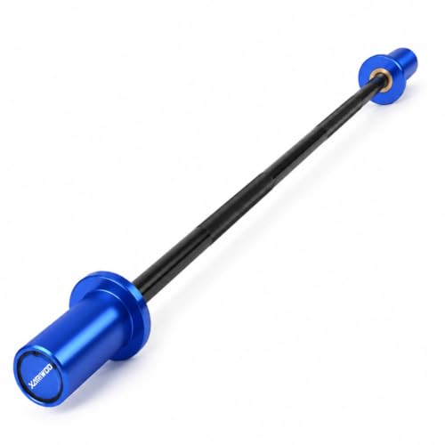 Blue 5 LB Kids Mini Barbell Bar - 4FT Olympic Plates Workout Equipment