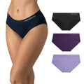 New Balance Women's Performance Hipster 3 Pack Large Black Purple Violet