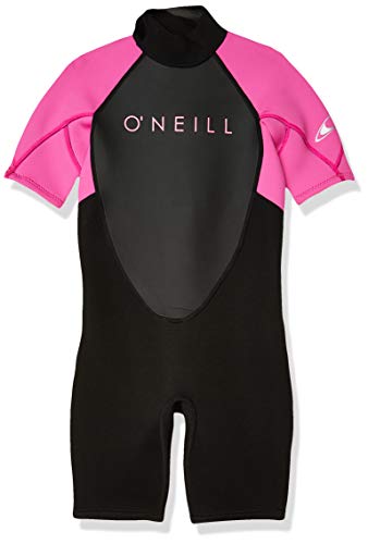 Youth Wetsuit with Back Zip - 2mm Neoprene for Surfing & Water Sports - Black/Berry, Size 8