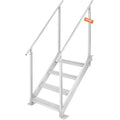 New 4-Step Aluminum Dock Ladder with Handrails - Adjustable Marine Pool & Lake Steps