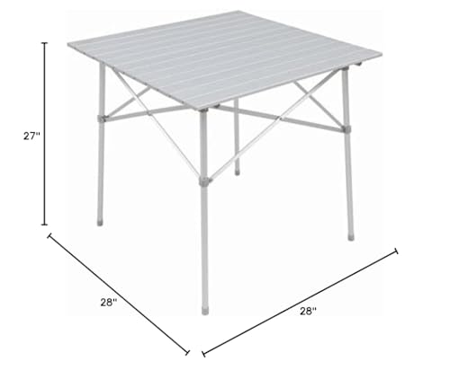 ALPS Mountaineering Silver Aluminum Roll-Top Camp Table - Fast Setup, Compact Storage