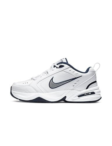 Nike Men's Air Monarch IV Cross Trainer 11X-Wide White Silver