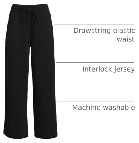 Lands' End Women's Sport Knit Cropped Pants with Drawstring - 2X Black
