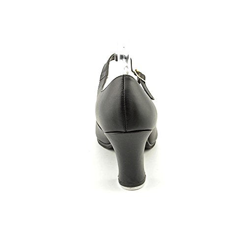 Women's Tap Shoes - Black 8.5 Manhattan Xtreme Leather Tap Shoe with Non-Slip Heel