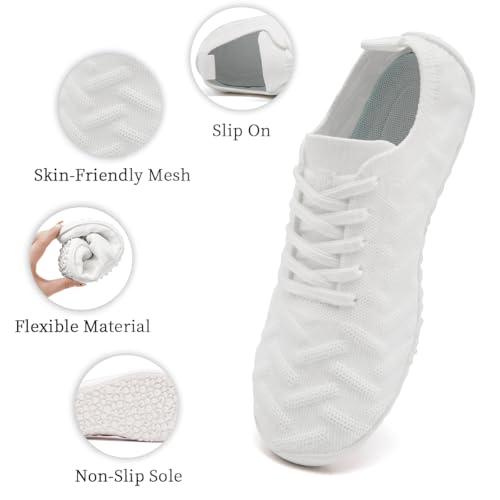 Women's Barefoot Yoga Shoes - Slip-On Low Drop Sole Athletic Sneakers