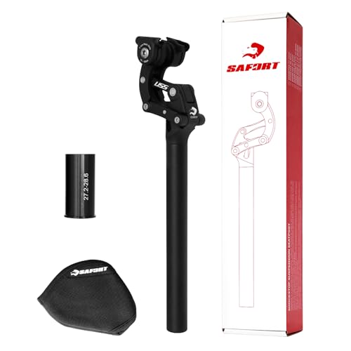 Suspension Seatpost 4-Links Structure with Micro Adjustment for Road Gravel MTB & E-Bikes 28.6mm - Soulvion