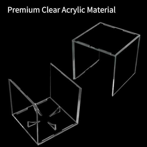 40 Pcs Acrylic Baseball Display Case Set - Clear Dustproof UV-Resistant