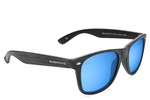 Shady Rays Classics Polarized Sunglasses Black Ocean Timber - Unisex UV Protection