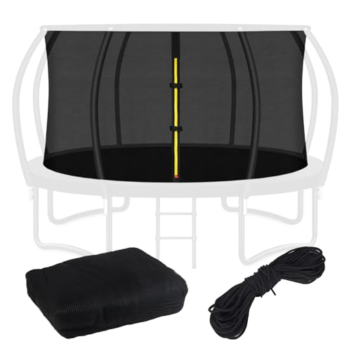 14FT Trampoline Safety Net for 8 Curved Poles - Pumpkin Top Ring Enclosure