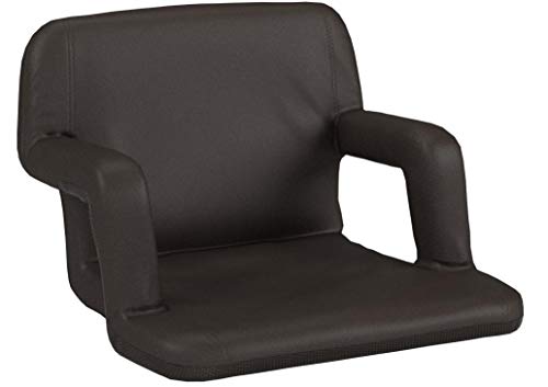 PICNIC TIME Ventura Stadium Seat Black / Standard - Portable Reclining Bleacher Chair with Back Support