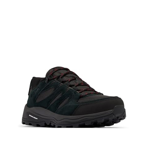 Columbia Mens Waterproof Redmond IV Hiking Shoes - Black/Mountain Red, Size 10.5
