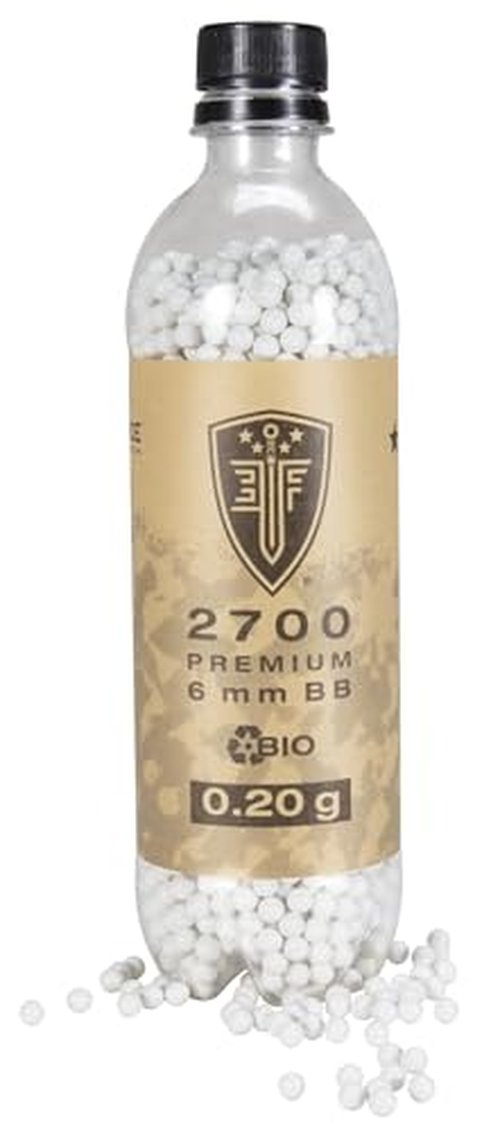 Elite Force Premium Biodegradable 6mm Airsoft BBS Ammo.20 Gram, 2700 Count, White, 2279-BIO