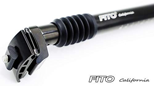 Suspension Bicycle Seat Post 27.2mm x 350mm Steel & Aluminum Alloy Black