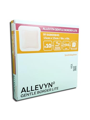 Allevyn Gentle Border Lite Foam Wound Dressing Pack of 10 - Sensitive Skin Friendly