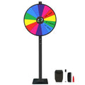 iElyiEsy 24-Inch Spinning Prize Wheel with Adjustable Height Floor Stand - 12 Slots