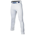 Youth Baseball Pants Full Length Semi-Relaxed Fit Piped Multiple Colors Medium White Navy