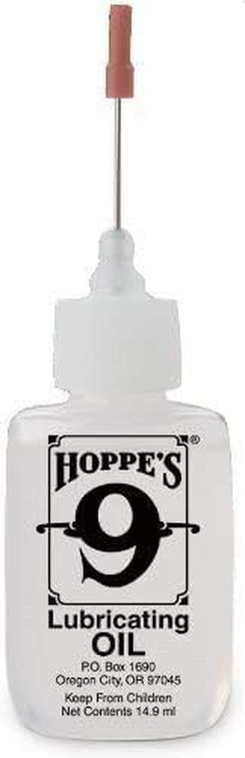 Hoppes 9 Gun Cleaning Kit - Precision Bore Cleaner & Lubricating Oil Refill | 40 Patches for .38, 9mm, .40, .44 & .45 Caliber