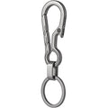 KeyUnity KM01 Titanium Keychain Clip with Bottle Opener - Sandblasted