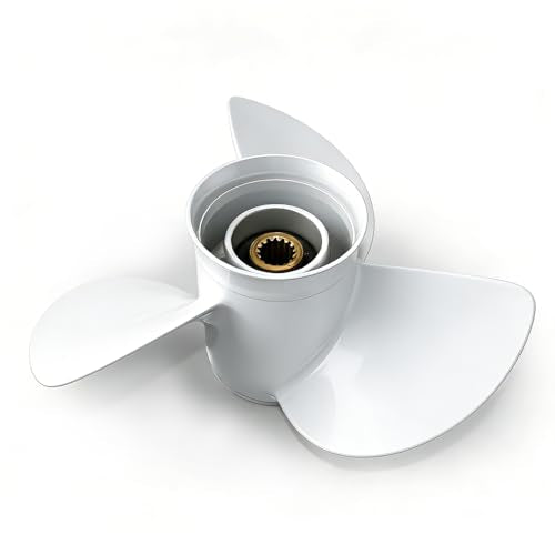 PWCMAN 13x19-K Outboard Propeller 3-Blade RH White for Yamaha 50-130HP