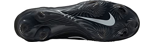 Nike Men's Alpha Huarache NXT Metal Baseball Cleats - Black/Dark Smoke Grey/White, Size 8