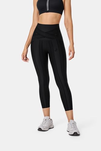 Fanka Powerband Resistance Leggings for Women - Black 10 / 7/8 Length Sculpting Compression Reversible